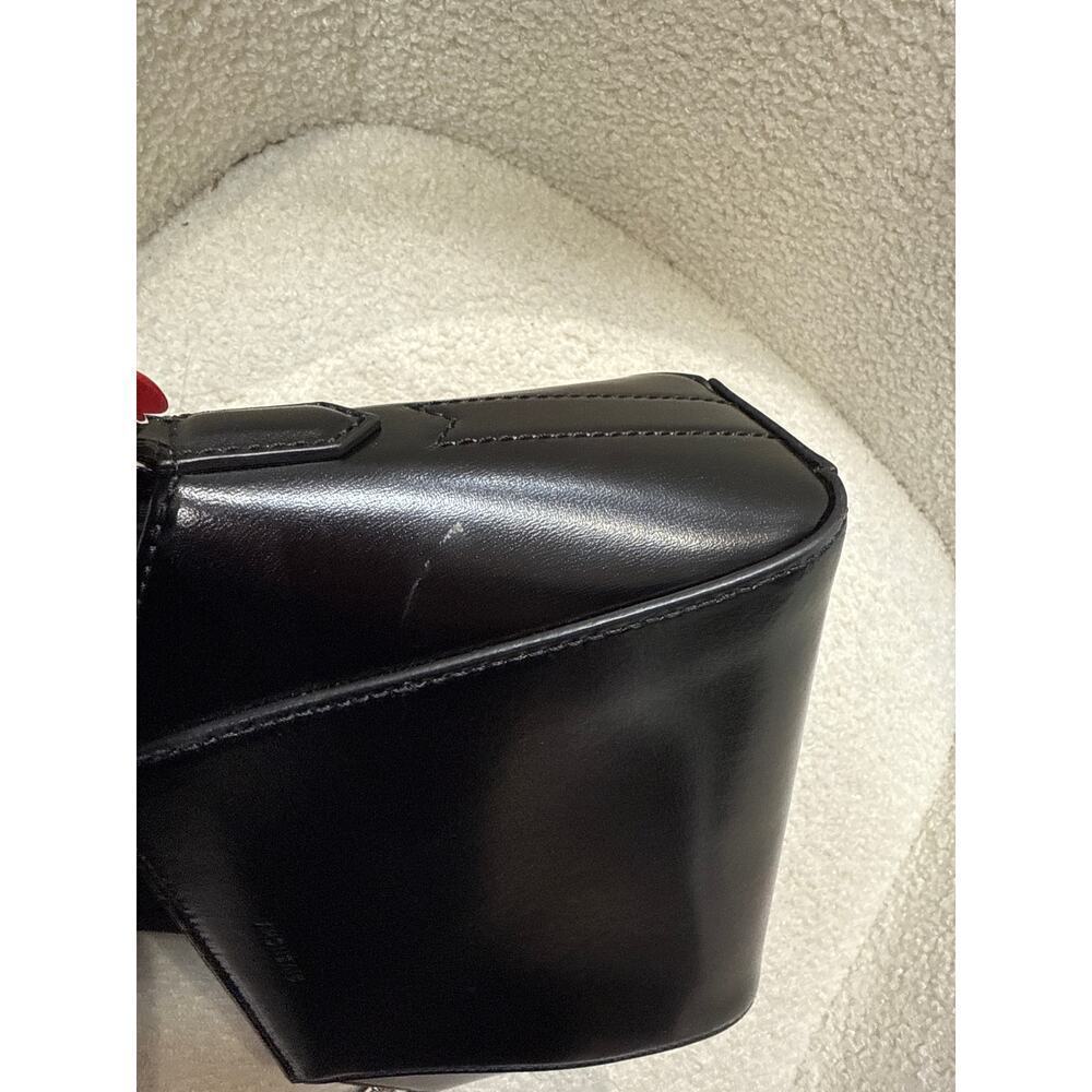 Givenchy Mini Antigona Crossbody Bag Black Leather Silver Hardware Strap - Picture 4 of 8
